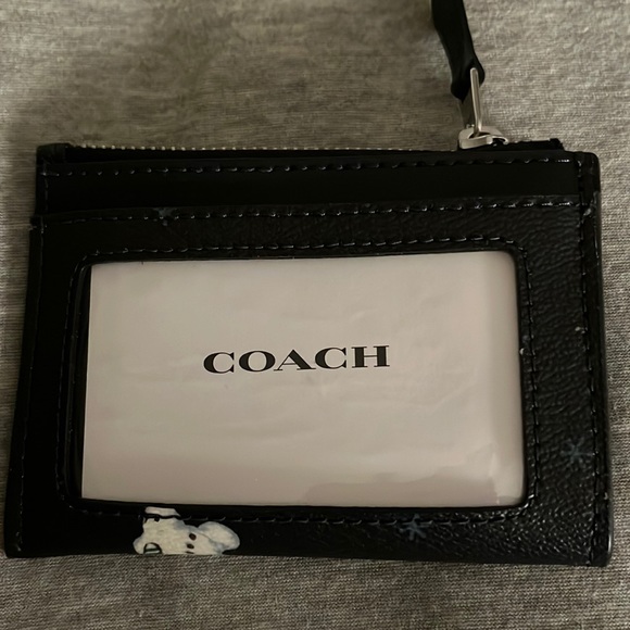 New Coach Mini Skinny ID Case - midnight snowman - Picture 2 of 3